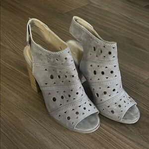 Chunky Gray Women's Heels